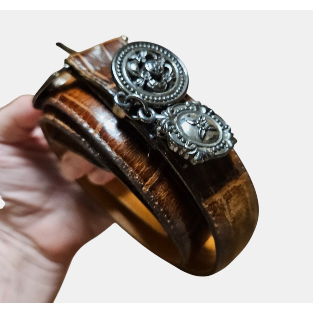 Brighton Museum Collection 43207 Leather Belt Queen Victoria's Ornate L Gothic